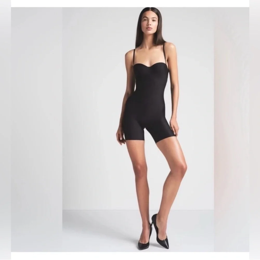 SKIMS BODY UNDERWIRE MID THIGH BODYSUIT NWT size L (7120W) #B3